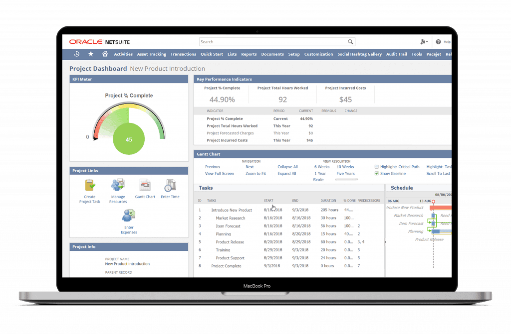 NetSuite para proyectos