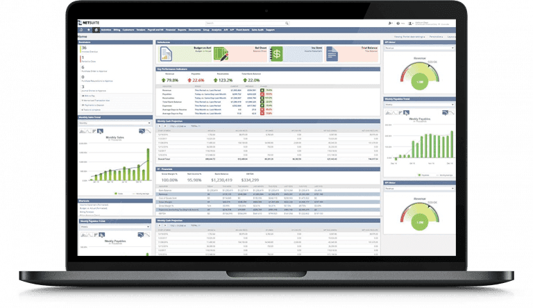 Pantallas de NetSuite